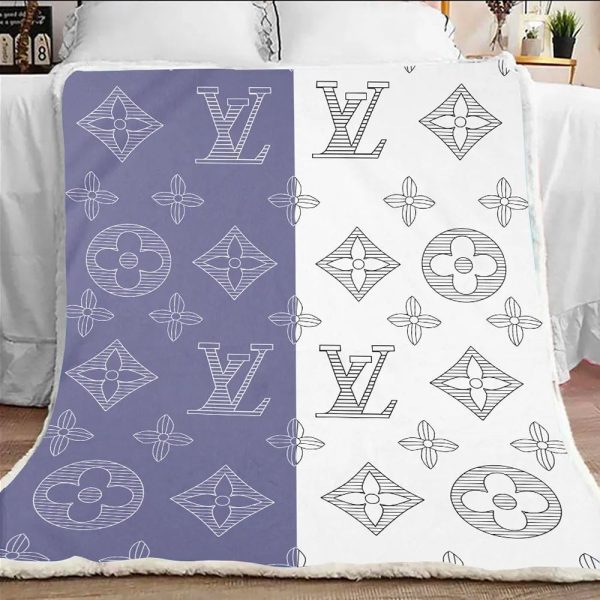 Blue & White Louis Vuitton Blanket 010