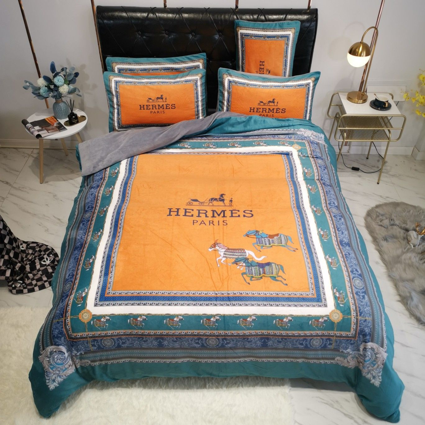 Hermes Paris Luxury Brand Type Bedding Sets 091 Hermes Paris Luxury Brand Type Bedding Sets 091