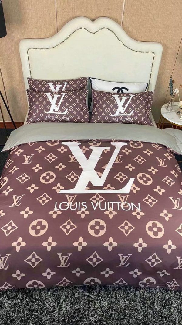 LV Type Bedding Sets Duvet Cover LV Bedroom Sets Luxury Brand Bedding 110