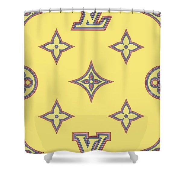 Louis Vuitton Shower Curtain Yellow 063