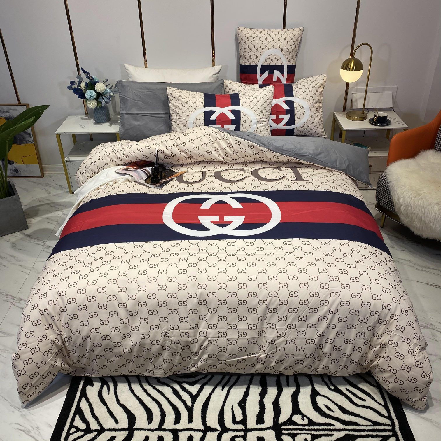 Luxury GG Bedding Sets Duvet Cover Luxury Brand Bedroom Sets 185 Luxury GG Bedding Sets Duvet Cover Luxury Brand Bedroom Sets 185