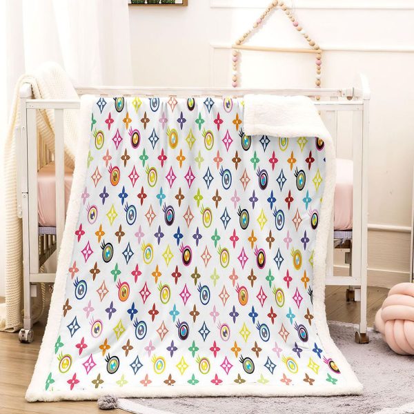 Multicolor Lollipop Louis Vuitton Blanket 040