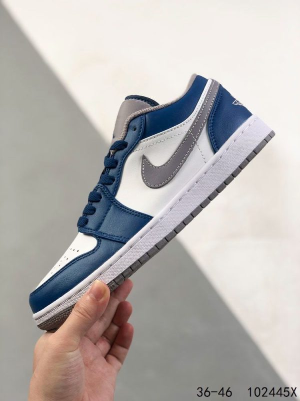 New Arrival AJ 1 Low True Blue Grey White 553558-412