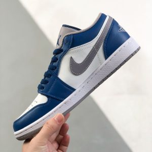 New Arrival AJ1 Low True Blue Grey White 553558 412 9