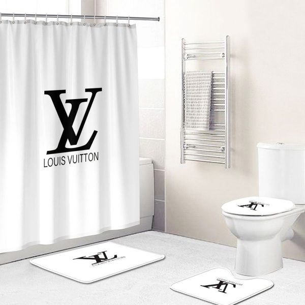 Shower Curtains Louis Vitton Black And White Full Bathroom Sets 077