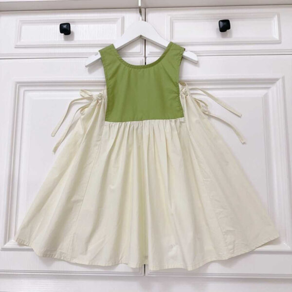 Chanel Kids Dress Green&Beige