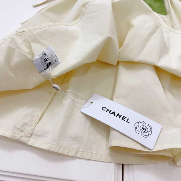 Chanel Kids Dress Green&Beige